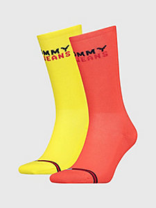 pink 2-pack vintage cut socks for unisex tommy jeans