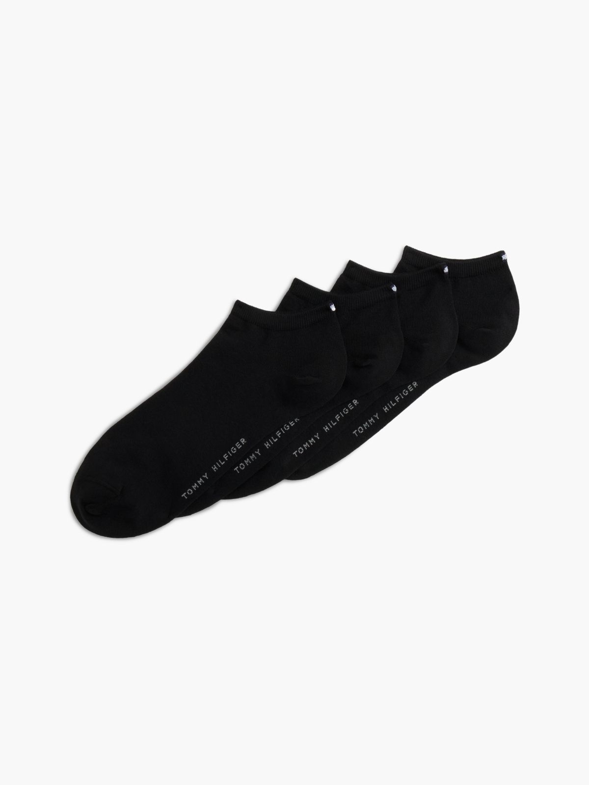 4-Pack Trainer Socks — Black