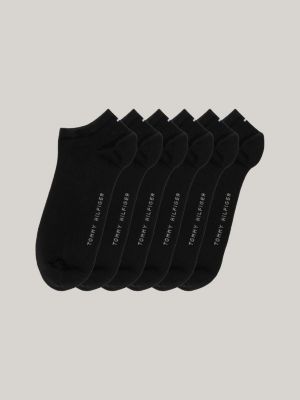 black 6er-pack sneakersocken für herren - tommy hilfiger