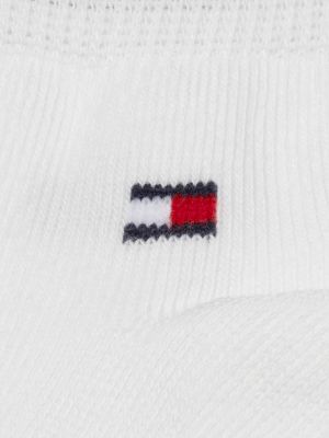 lot de 6 paires de chaussettes un quart blanc pour hommes tommy hilfiger