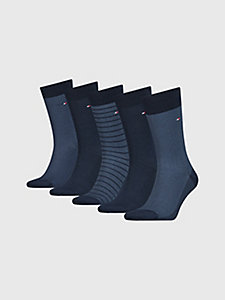 синий носки с геометрическим узором (подарочный комплект х 5) для женщины - tommy hilfiger