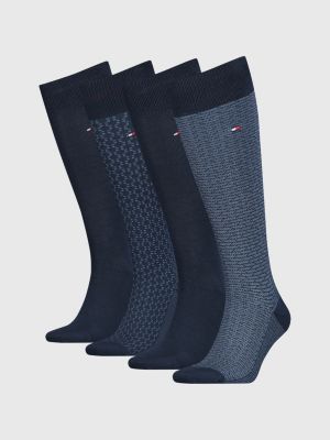 4Pack KneeHigh Socks Gift Box BLUE Tommy Hilfiger