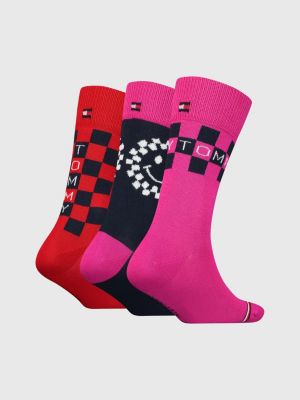Kids' 3Pack Checkerboard Socks Gift Box PINK Tommy Hilfiger
