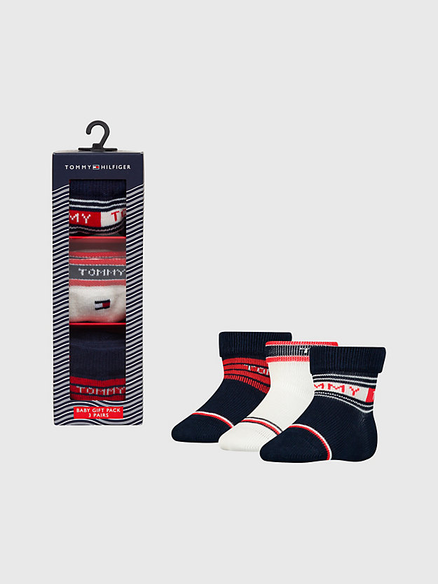 TOMMY ORIGINAL 3-Pack Socks Gift Box for newborn TOMMY HILFIGER