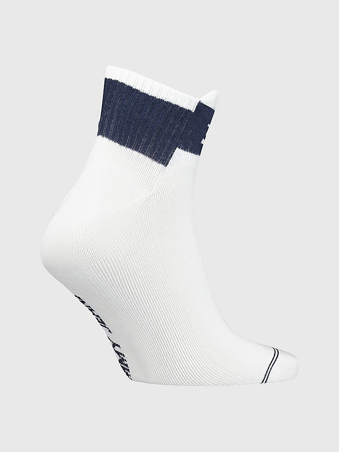 blue 1-pack logo ankle socks for unisex tommy jeans