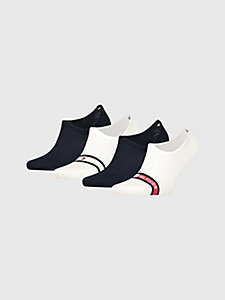 white 4-pack logo footie socks gift set for men tommy hilfiger