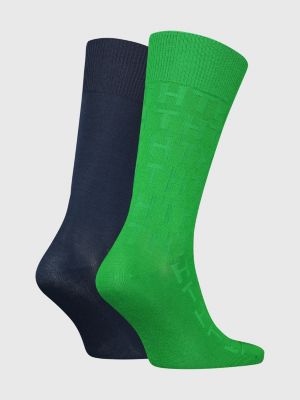 2-Pack Classics Monogram Socks Tommy | Hilfiger GREEN 