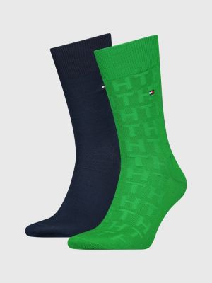 Monogram GREEN | Socks | Hilfiger Classics 2-Pack Tommy