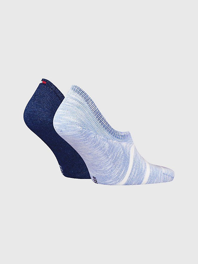 blue 2-pack flag footie socks for men tommy hilfiger