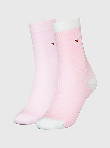 Tommy Pink Classics Socks Jacquard Dot | Hilfiger | 2-Pack