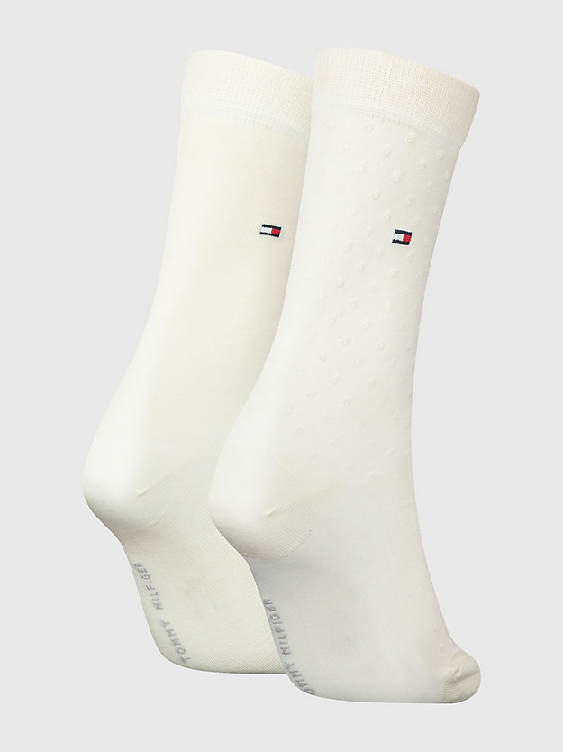 2-Pack Classics Dot Jacquard Socks | White | Tommy Hilfiger