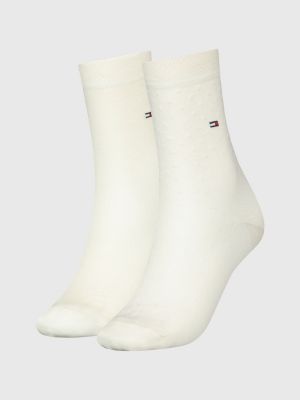 2er-Pack mit Hilfiger Weiß Socken Punkte-Jacquard Classics | Tommy |