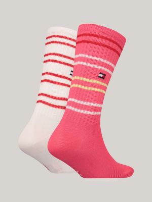 2er-Pack Sport-Socken mit Streifen | Rosa | Tommy Hilfiger
