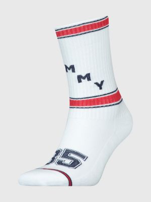 COFFRET CADEAU DE 3 PAIRES DE CHAUSSETTES RAYEES ROUGE ET MARINE - TOMMY  HILFIGER