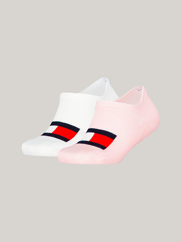 2-Pack Flag Footie Socks | Pink | Tommy Hilfiger