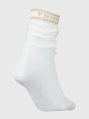 1er-Pack lockere lange Socken mit Logo | Beige | Tommy Hilfiger | Lange Socken