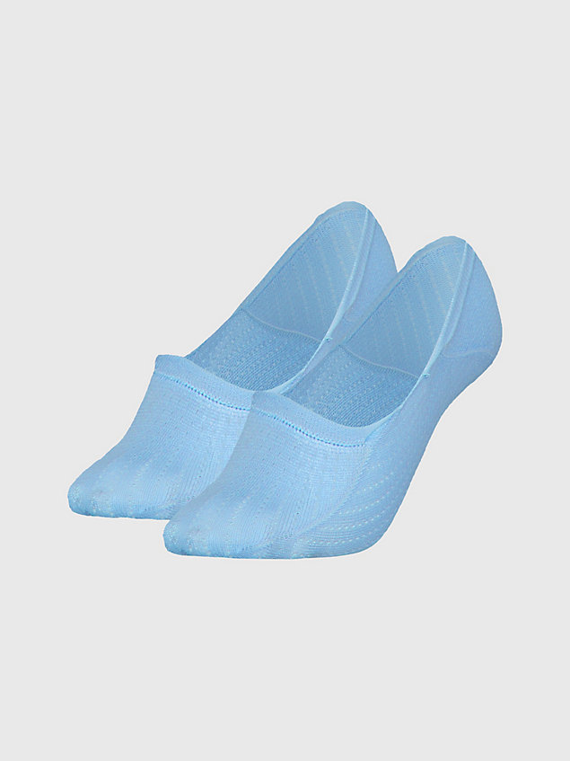 pack de 2 pares de calcetines footie blue de mujeres tommy hilfiger