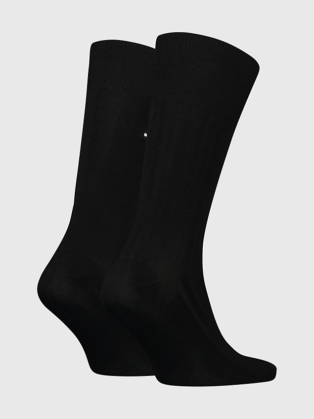 black 2-pack classics tonal stripe socks for men tommy hilfiger