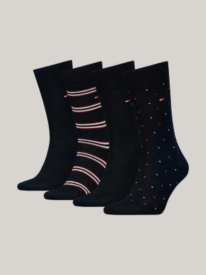 Tommy Hilfiger Lot de 2 paires de chaussettes hautes homme 432008001 43-46  Noir