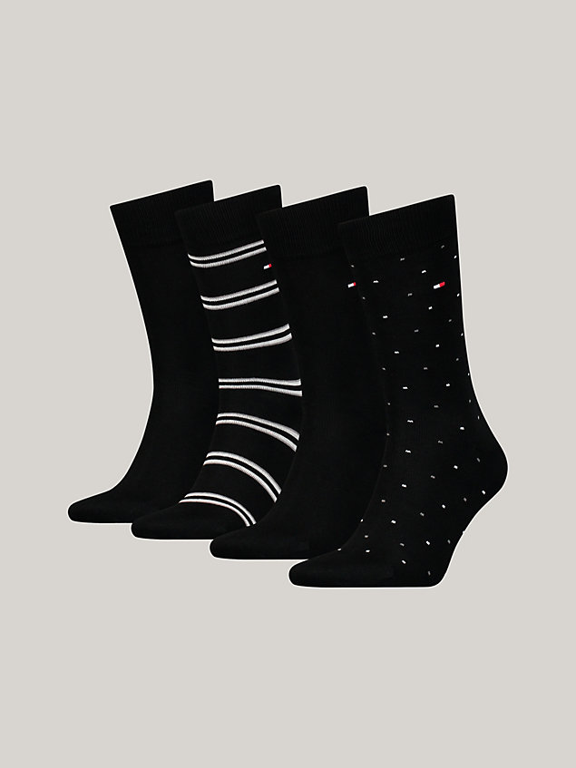 black 4-pack classics socks gift box for men tommy hilfiger