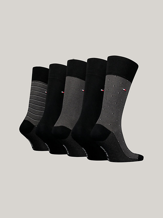 black 5-pack classics socks gift box for men tommy hilfiger