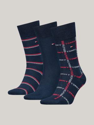 Coffret cadeau de 4 paires de chaussettes Tommy - navy - Tommy Hilf