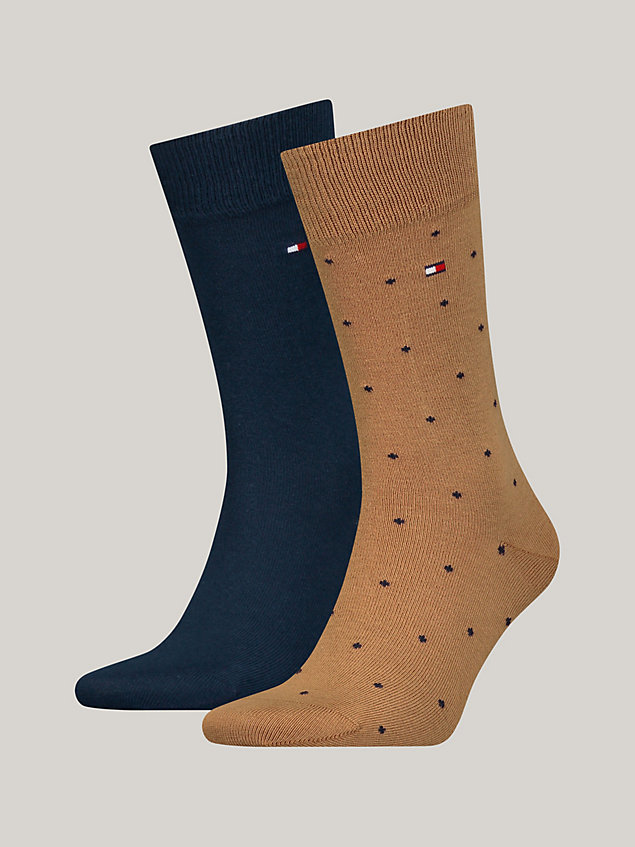khaki 2-pack classics polka dot socks for men tommy hilfiger