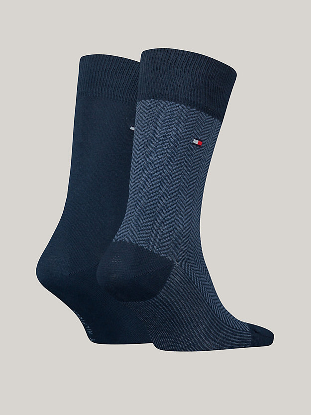 2-Pack Classics Herringbone Socks | Blue | Tommy Hilfiger