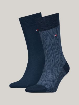 Lot de 2 paires de chaussettes basses en coton mélangé noires unies TOMMY  HILFIGER - CCV Mode