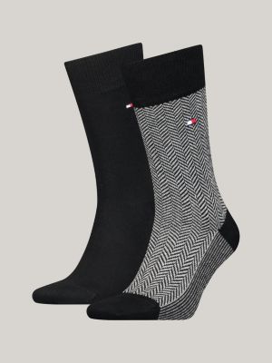 2-Pack Classics Herringbone Socks | Black | Tommy Hilfiger