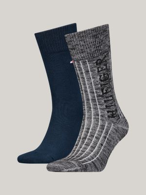 2-Pack Classics Rib-Knit Socks | Black | Tommy Hilfiger