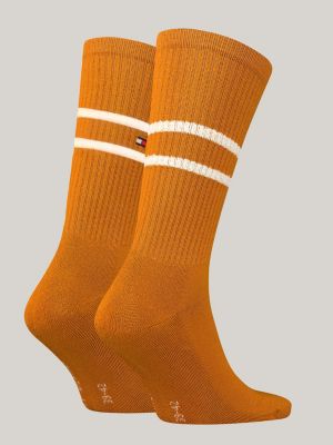 gold 2-pack bouclé logo socks for men tommy hilfiger