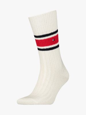 blue 1er-pack classics gestreifte rippstrick-socken für herren - tommy hilfiger