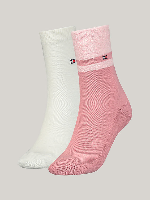 set de regalo con 2 pares de calcetines classics pink de mujeres tommy hilfiger