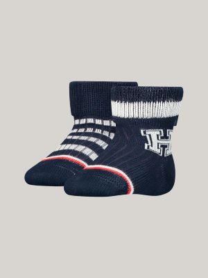 Calcetines Tommy Hilfiger Diseño Liso Y Rayado Hombre Pack 2