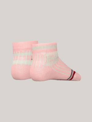 2 pack calzini classics con righe rosa da unisex tommy hilfiger