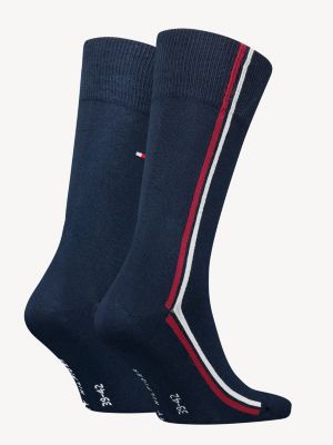 Calcetines Tommy Hilfiger Hombre Pack 2 Diseño Liso Y Rayado