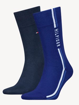 2-Pack Classics Global Stripe Socks | Blue | Tommy Hilfiger