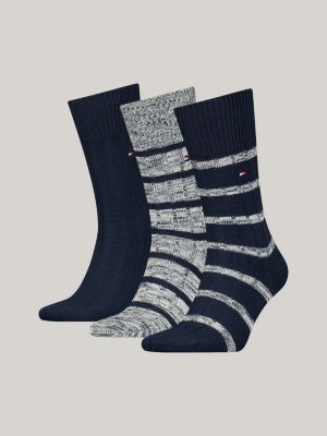 Calcetines hombre blanco de rayas Tommy Hilfiger