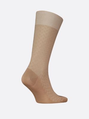 khaki 1-pack herringbone socks for men tommy hilfiger