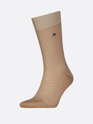 khaki 1-pack herringbone socks for men tommy hilfiger