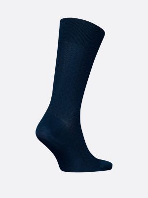 blue 1-pack herringbone socks for men tommy hilfiger