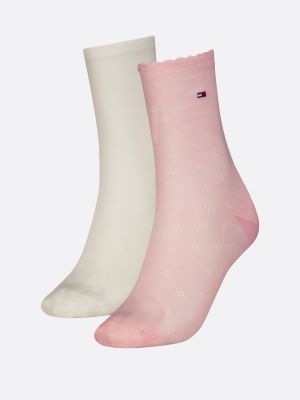 2 pack calzini leggeri pink da donne tommy hilfiger