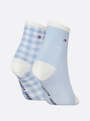 pack de 2 pares de calcetines cortos azul de mujeres tommy hilfiger