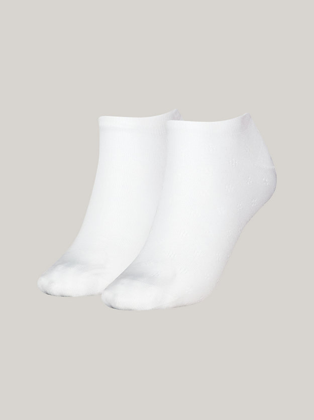 2-Pack Lightweight Knit Trainer Socks | White | Tommy Hilfiger