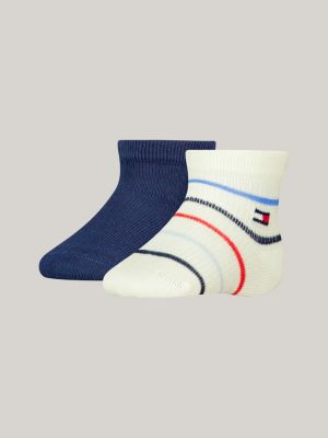 blue 2-pack stripe socks for kids unisex tommy hilfiger