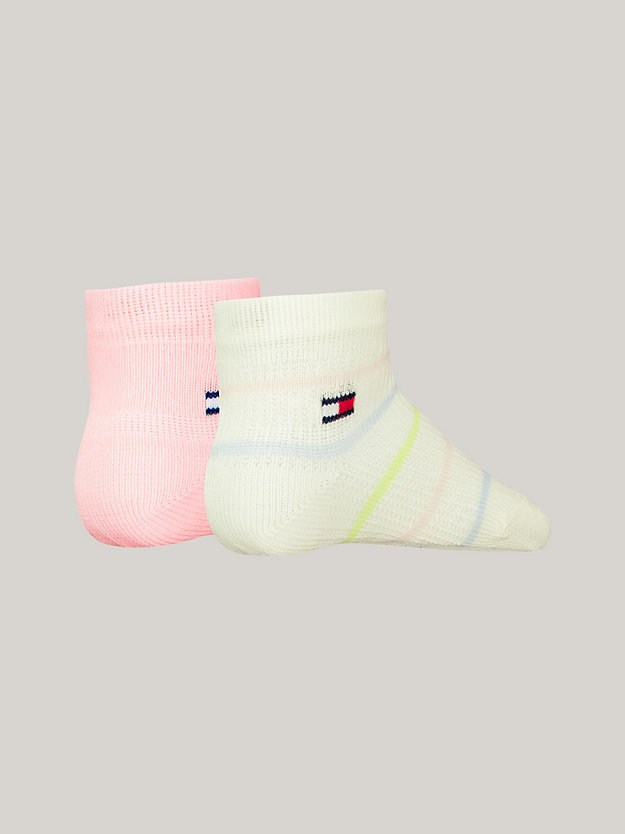 2-Pack Stripe Socks | Pink | Tommy Hilfiger