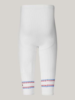 blue 1-pack ribbed leggings for kids unisex tommy hilfiger