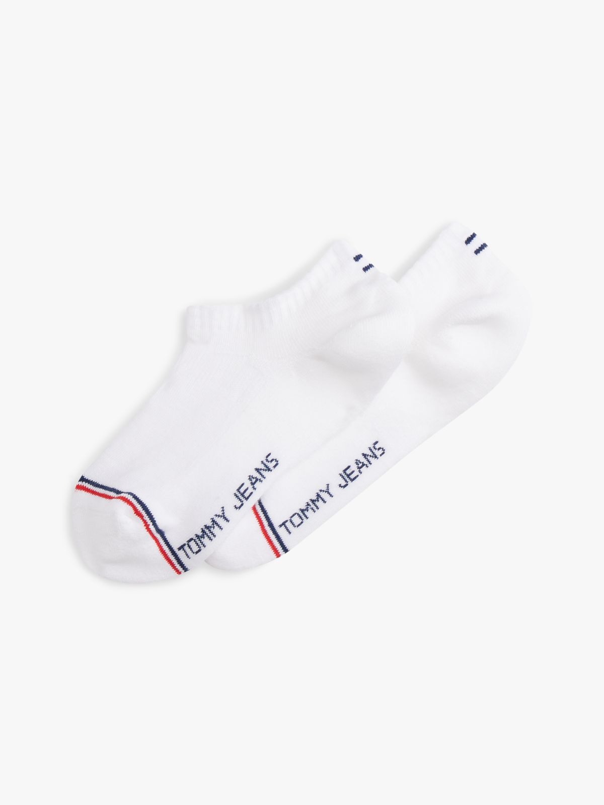 2-Pack Flag Embroidery Footie Socks — White