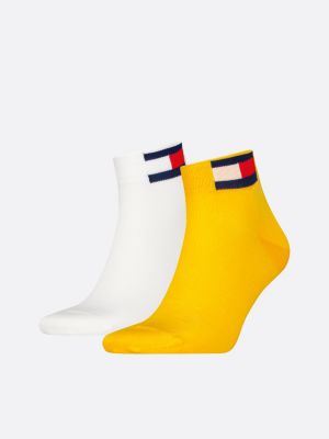 2 pack calzini alla caviglia con bandierina yellow da unisex tommy jeans